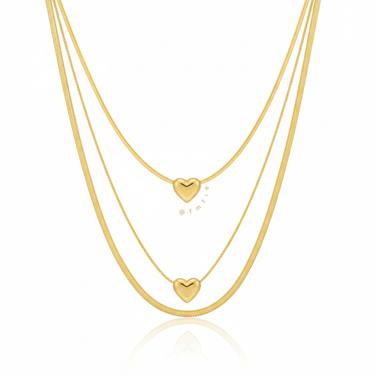 Naomi - Heart Themed Layered Necklace