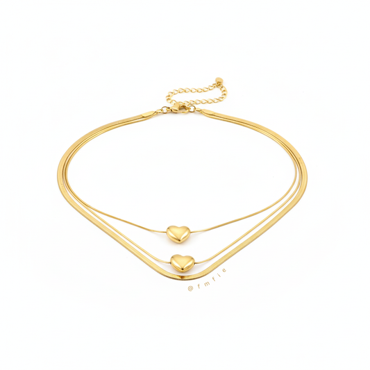 Naomi - Heart Themed Layered Necklace