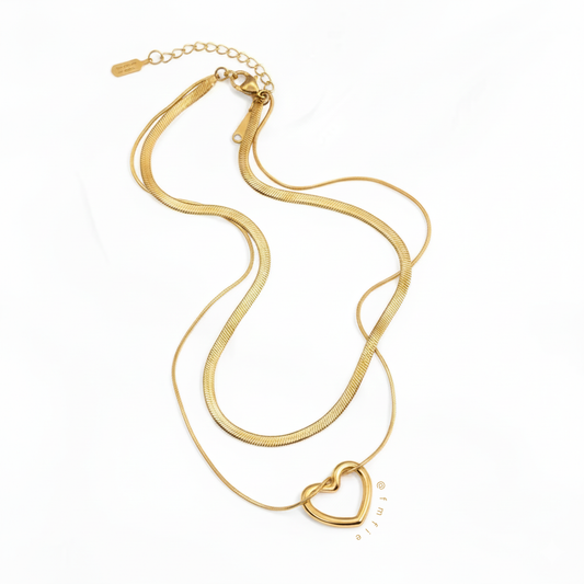 Rue -  Heart Layered Necklace