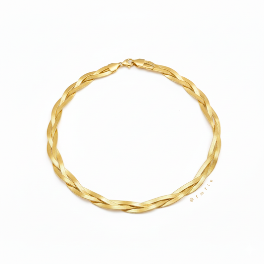 Elyna - Thick Snake Chain Triple Strand Necklace