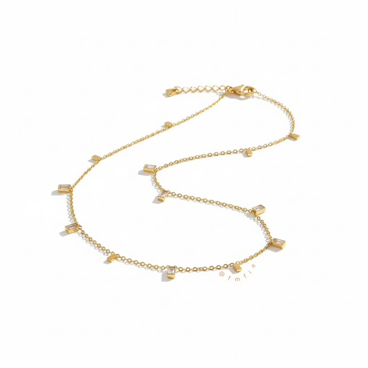 Den -  Stoned Geometric Necklace