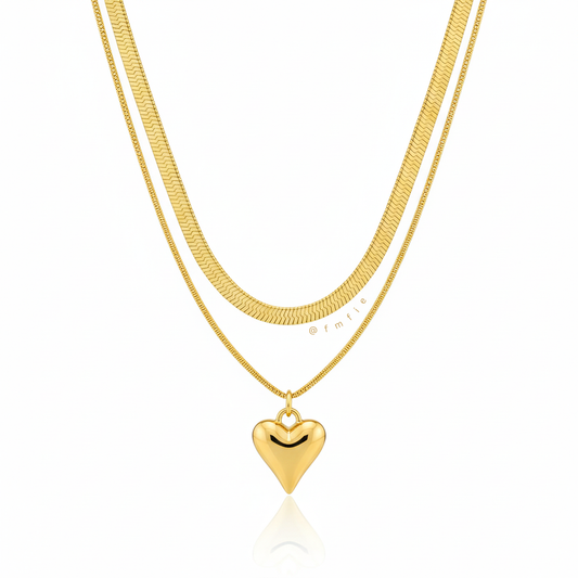 Emma - Heart Layered Necklace