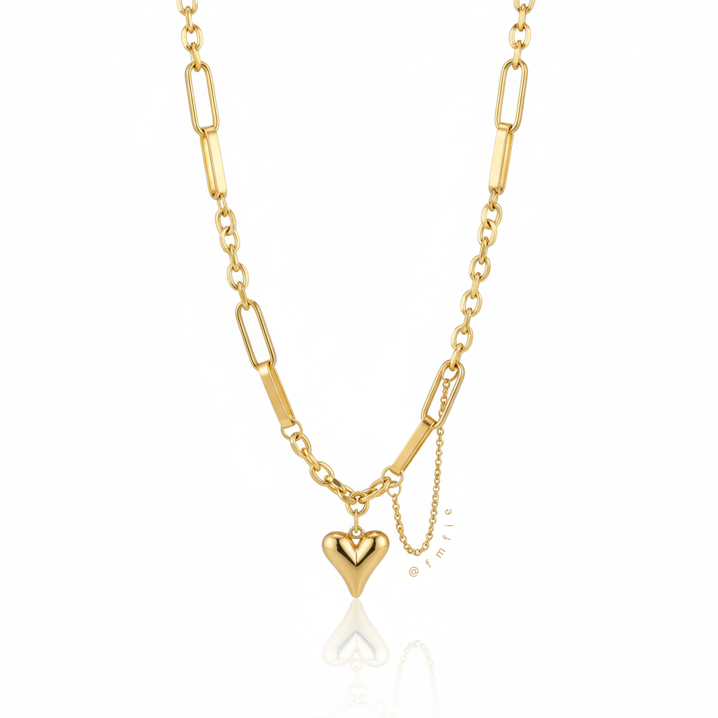 Willow - Heart Rope Chain Necklace