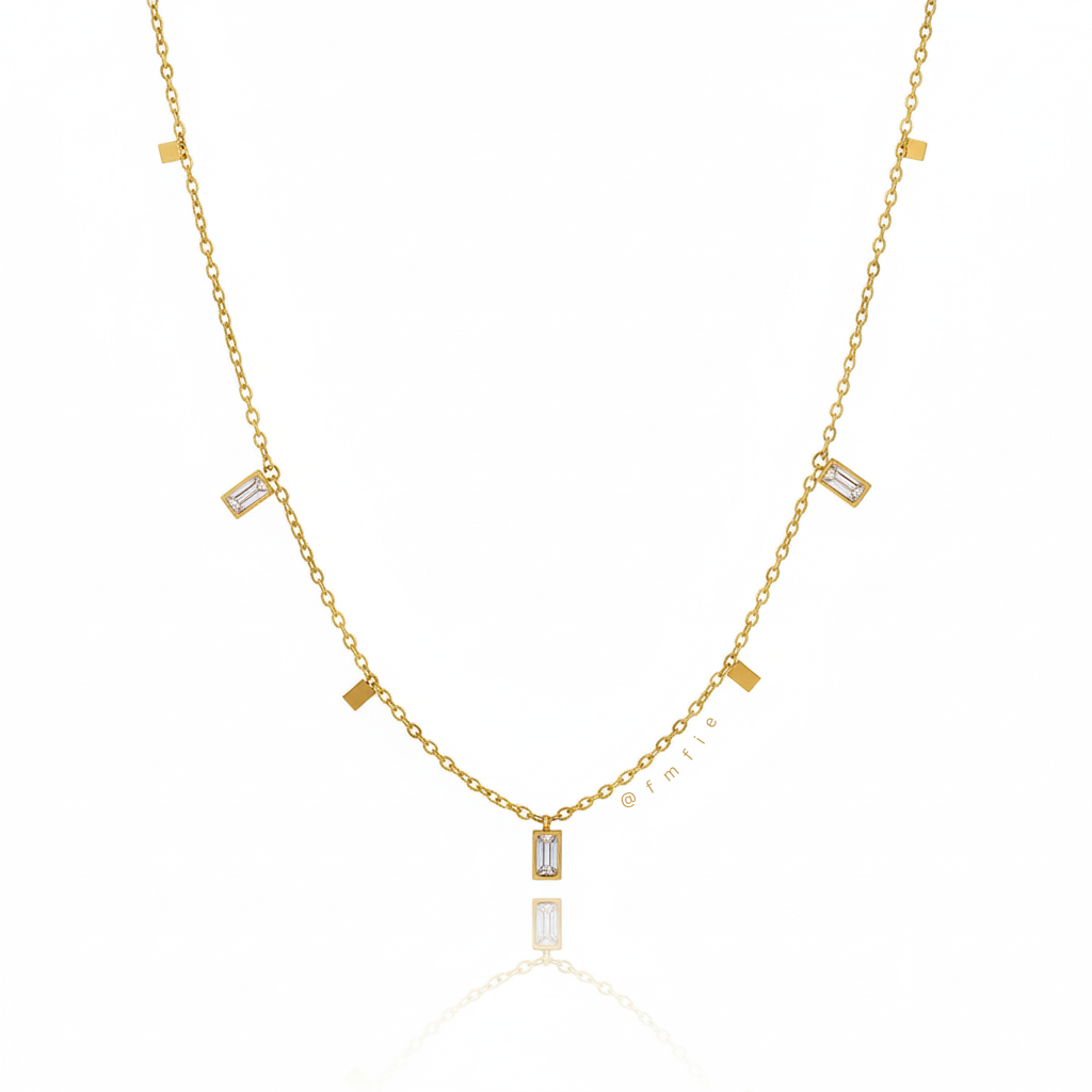 Den -  Stoned Geometric Necklace