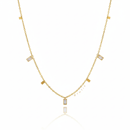 Den -  Stoned Geometric Necklace